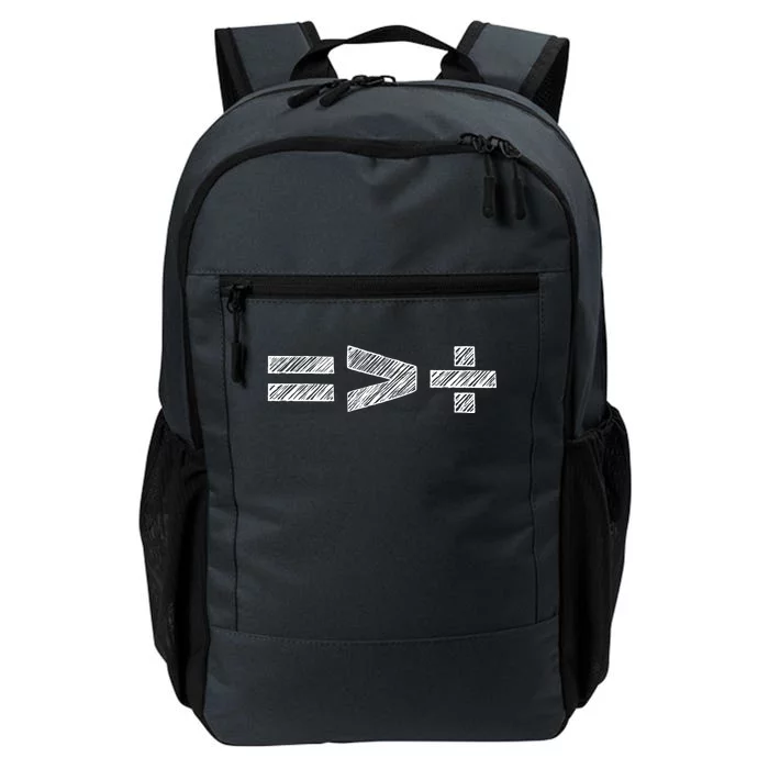 Equal Is Greater Than Divided Daily Commute Backpack