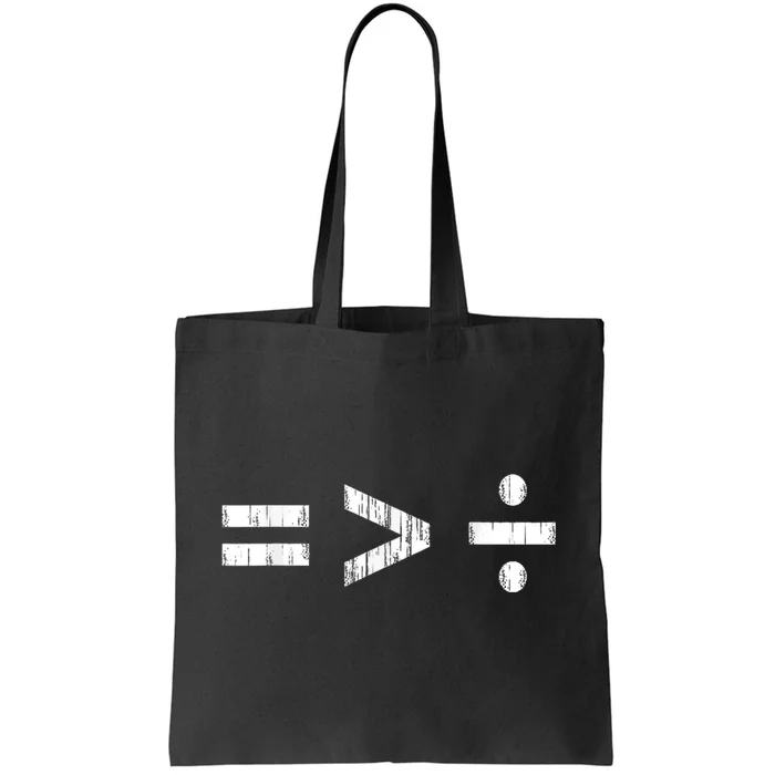 Equal Is Greater Than Divided BLM Equality Unity Love Tote Bag