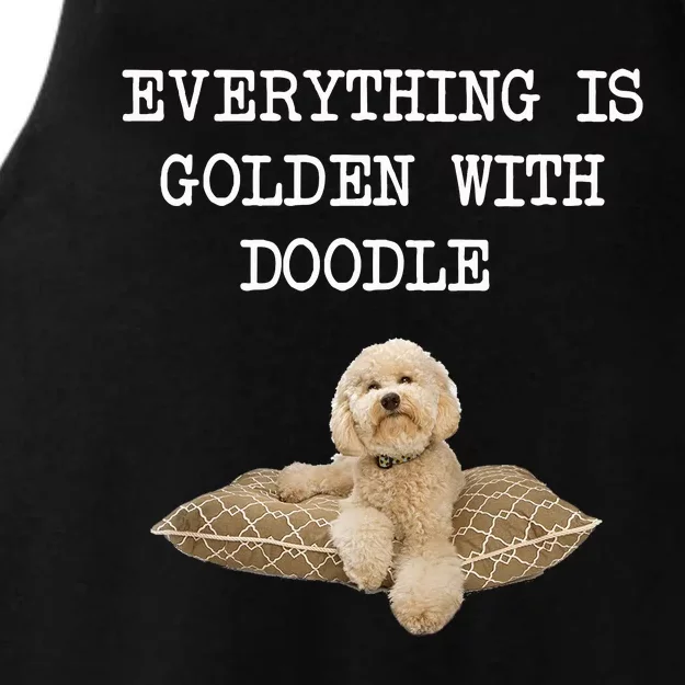 Everything Is Golden With My Goldendoodle Gift Ladies Tri-Blend Wicking Tank