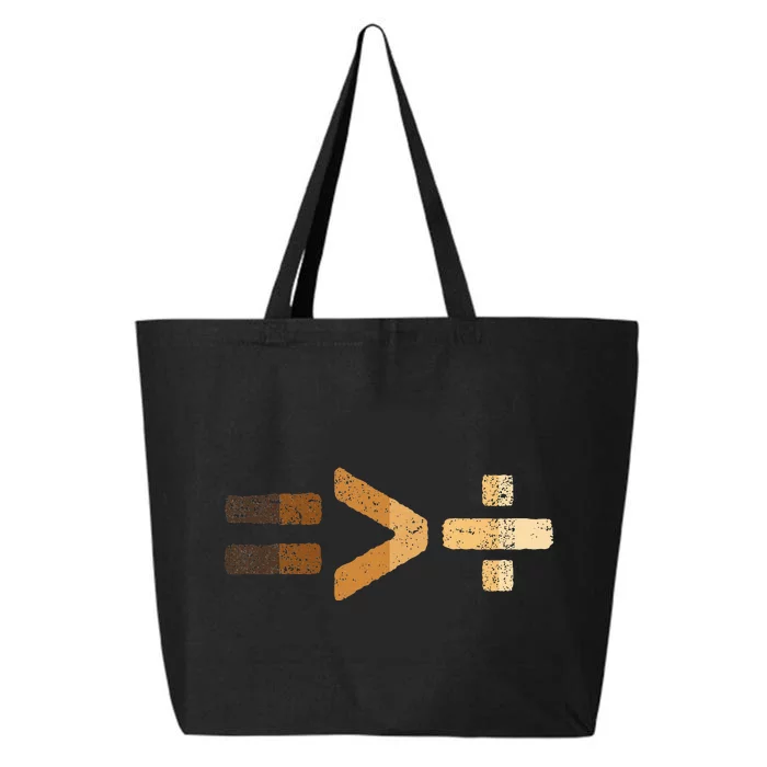 Equality Is Greater Than Division Black History Blm Melanin 25L Jumbo Tote