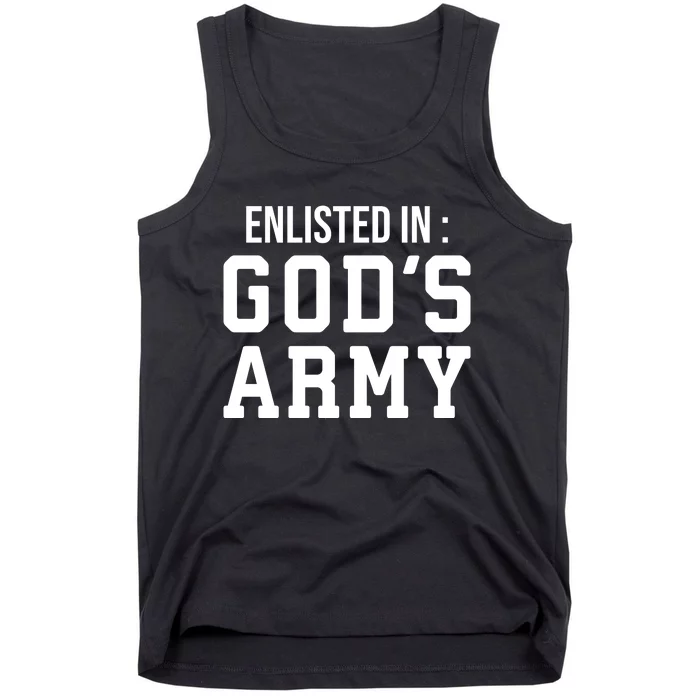 Enlisted In Gods Army Tank Top