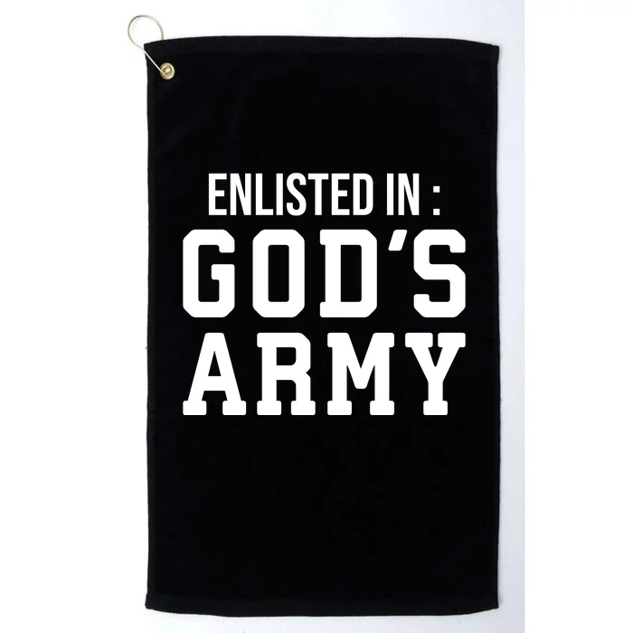 Enlisted In Gods Army Platinum Collection Golf Towel