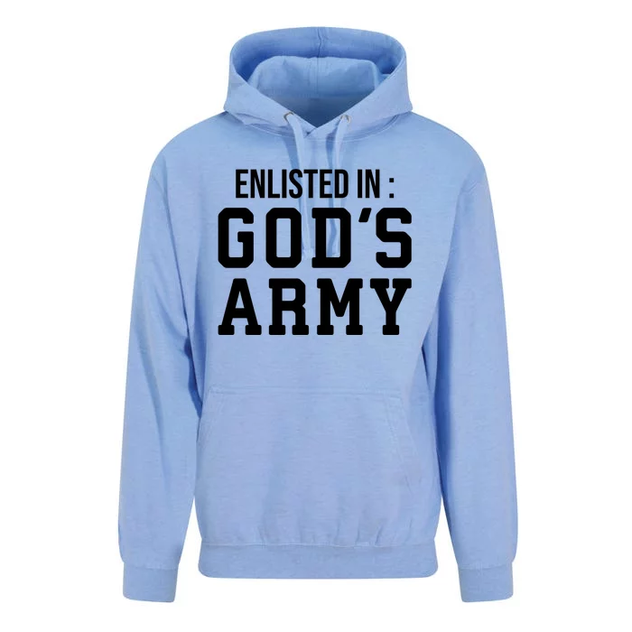 Enlisted In Gods Army Unisex Surf Hoodie