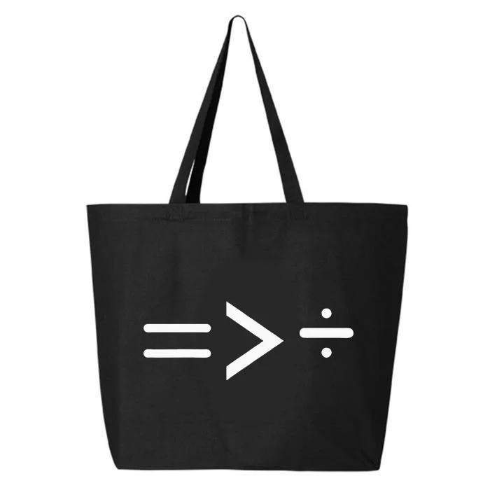 Equal Is Greater Than Divided 25L Jumbo Tote