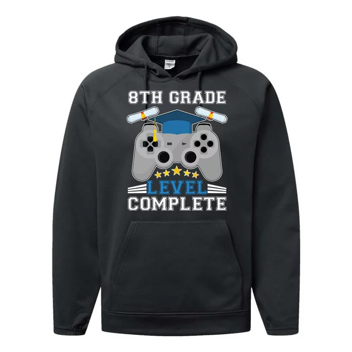 Eight 8th Grade Level Complete Gamer Graduation Performance Fleece Hoodie