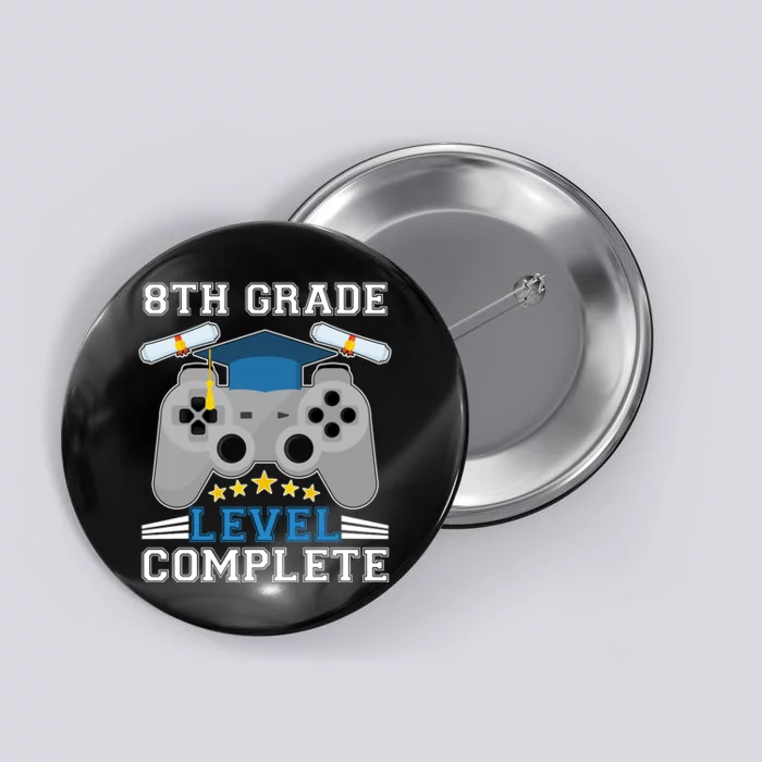 Eight 8th Grade Level Complete Gamer Graduation Button