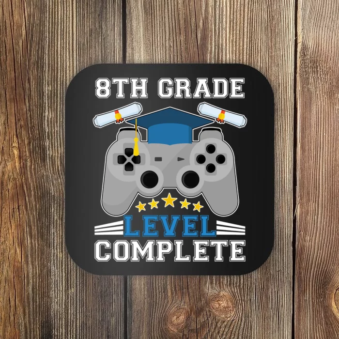 Eight 8th Grade Level Complete Gamer Graduation Coaster