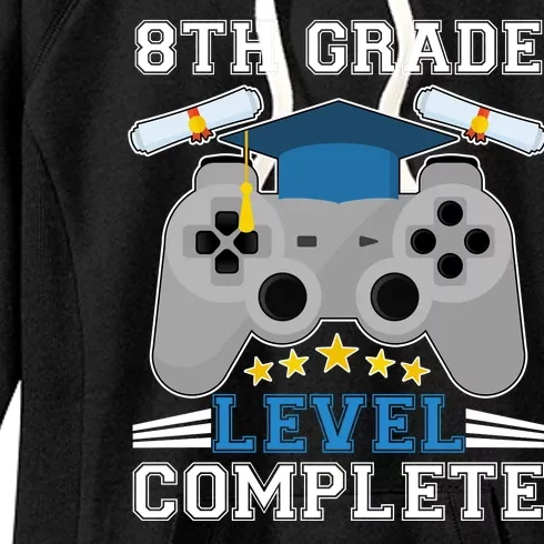 Eight 8th Grade Level Complete Gamer Graduation Women's Fleece Hoodie