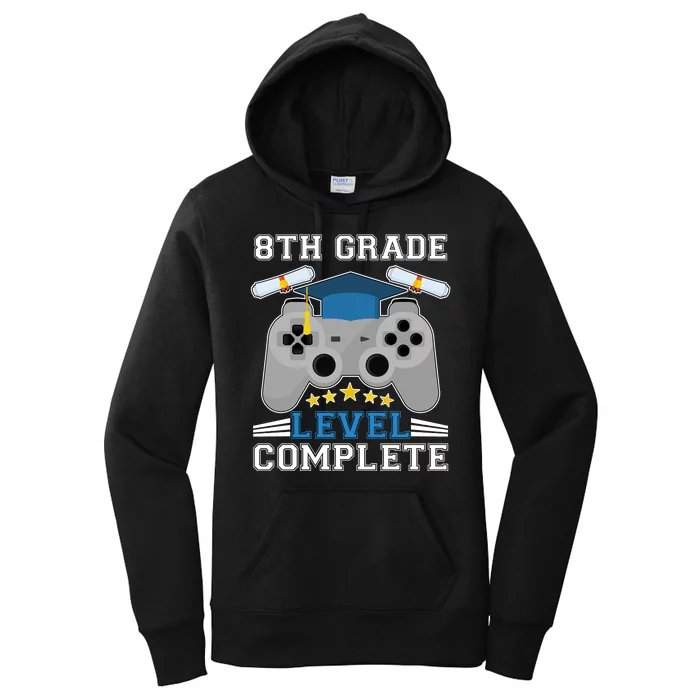 Eight 8th Grade Level Complete Gamer Graduation Women's Pullover Hoodie