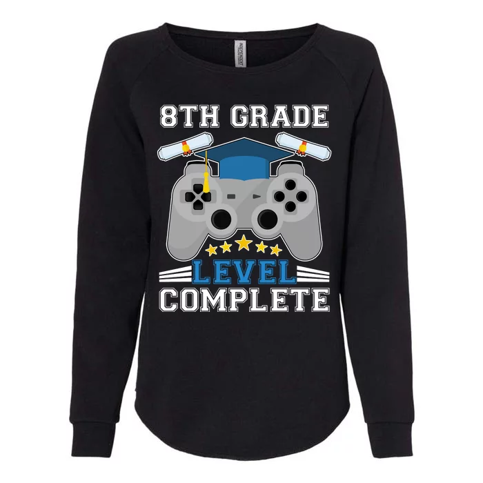 Eight 8th Grade Level Complete Gamer Graduation Womens California Wash Sweatshirt