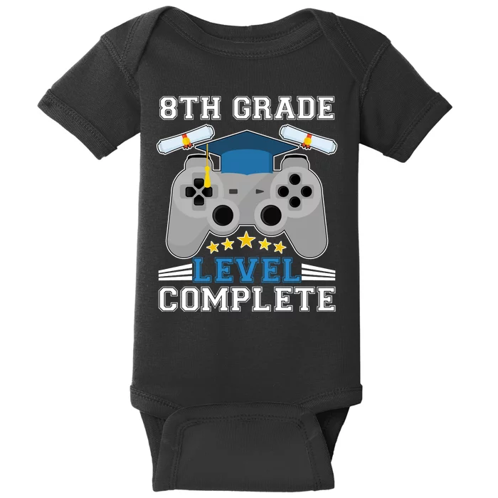 Eight 8th Grade Level Complete Gamer Graduation Baby Bodysuit