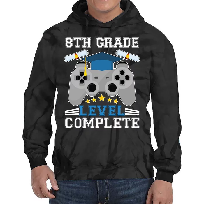 Eight 8th Grade Level Complete Gamer Graduation Tie Dye Hoodie