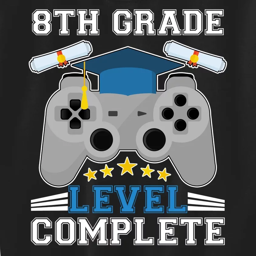 Eight 8th Grade Level Complete Gamer Graduation Kids Sweatshirt