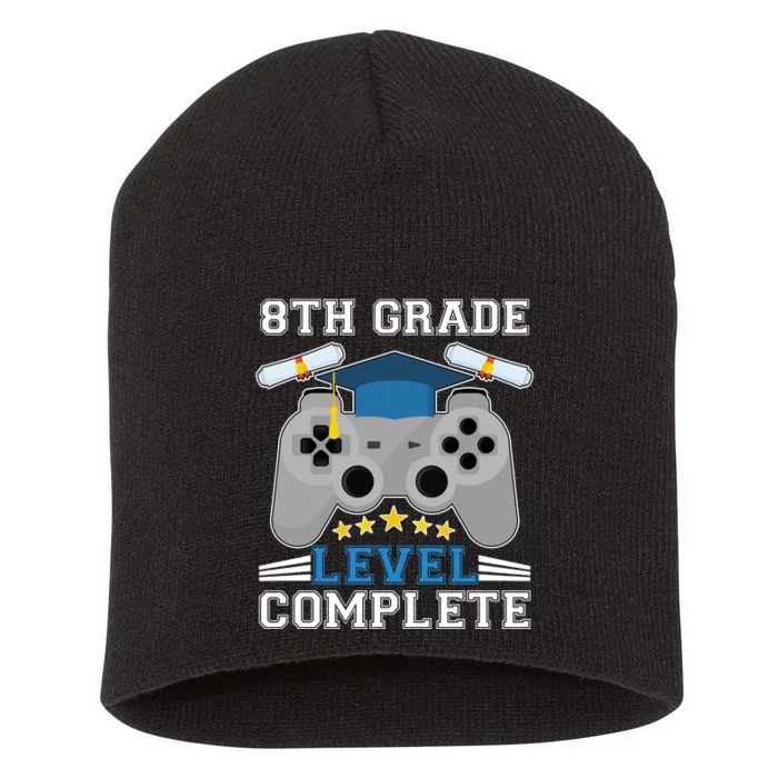 Eight 8th Grade Level Complete Gamer Graduation Short Acrylic Beanie