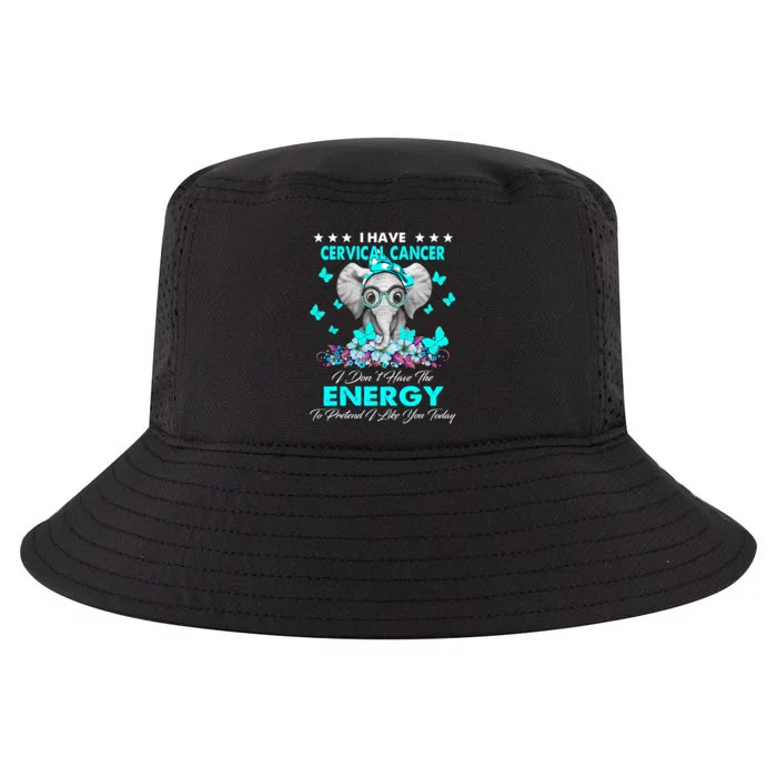 Elephant I Have Cervical Cancer Awareness Gifts Cool Comfort Performance Bucket Hat