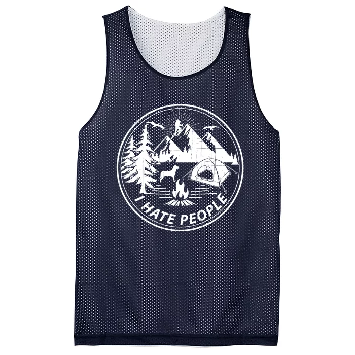 Epic I Hate People Design For Camping Lovers Mesh Reversible Basketball Jersey Tank