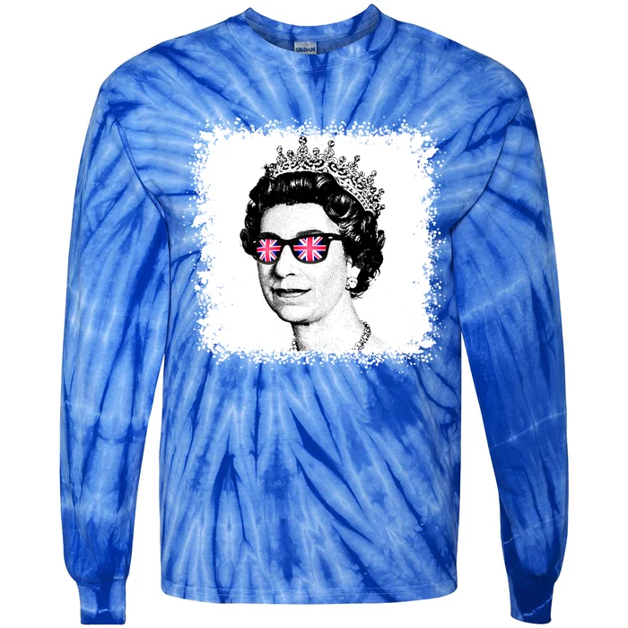 Elizabeth Ii Her Royal Highness British Crown Union Gift Tie-Dye Long Sleeve Shirt