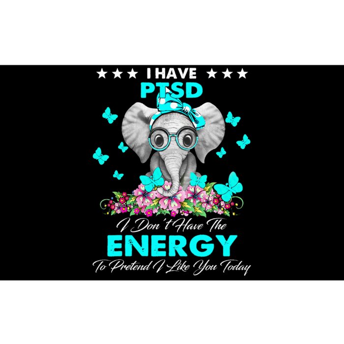 Elephant I Have PTSD Awareness Gifts Bumper Sticker