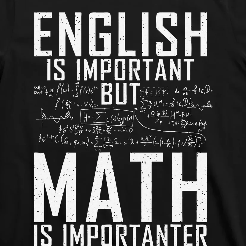 English Is Important But Math Is Importanter Teaching Math T-Shirt