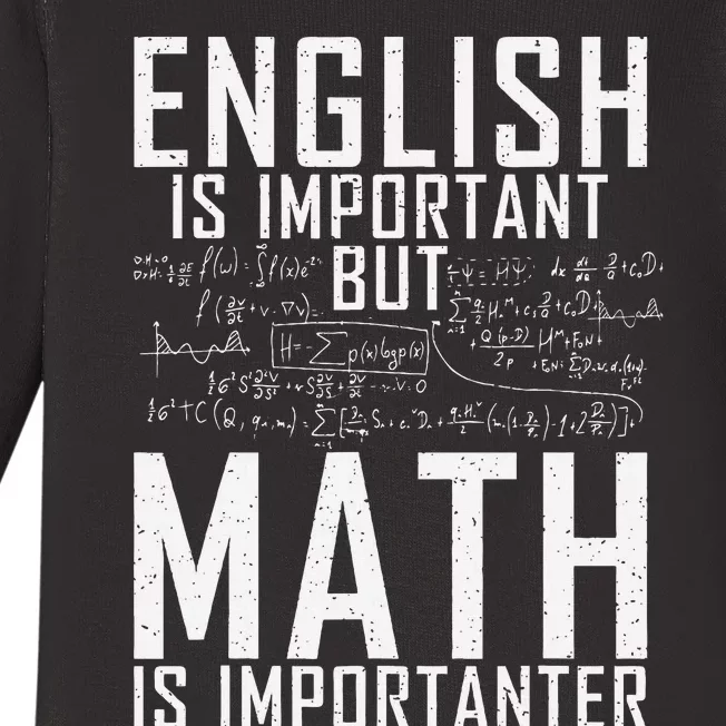 English Is Important But Math Is Importanter Teaching Math Baby Long Sleeve Bodysuit