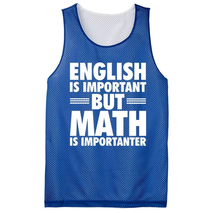 English Is Important But Math Is Importanter Mesh Reversible Basketball Jersey Tank