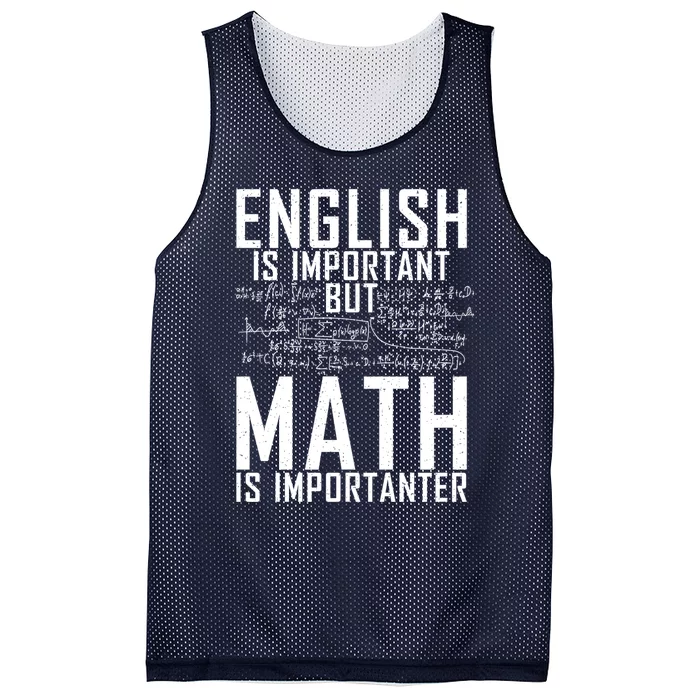 English Is Important But Math Is Importanter Teaching Math Mesh Reversible Basketball Jersey Tank