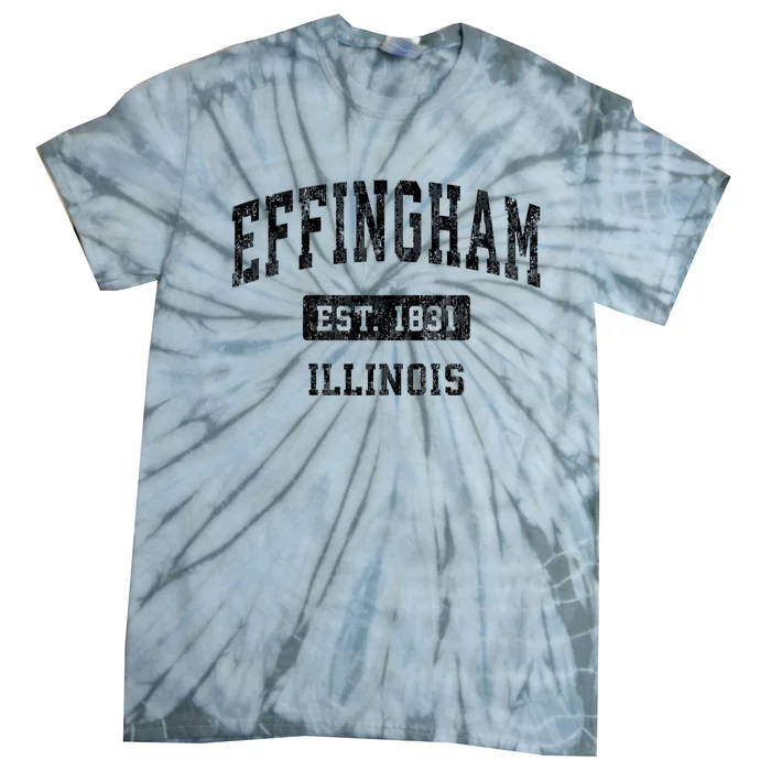 Effingham Illinois Il Vintage Sports Established Design Tie-Dye T-Shirt