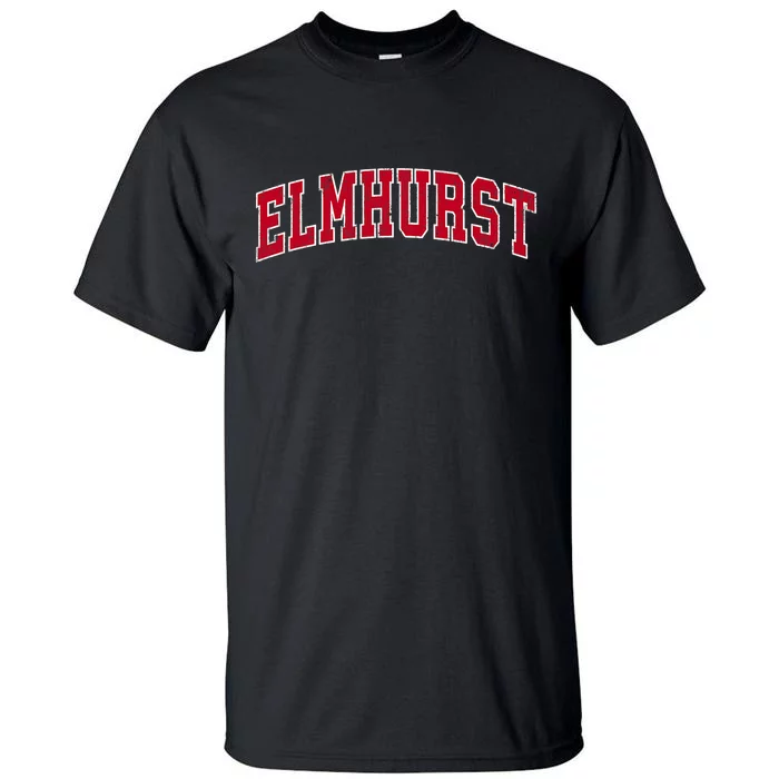 Elmhurst Illinois IL Vintage Sports Design Red Design Tall T-Shirt