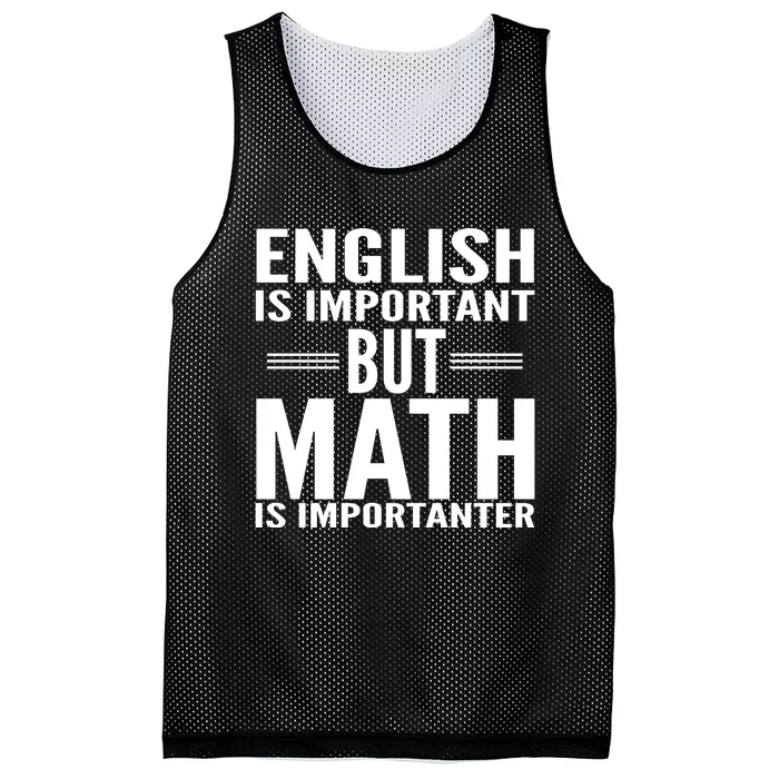 English Is Important But Math Is Importanter Mesh Reversible Basketball Jersey Tank