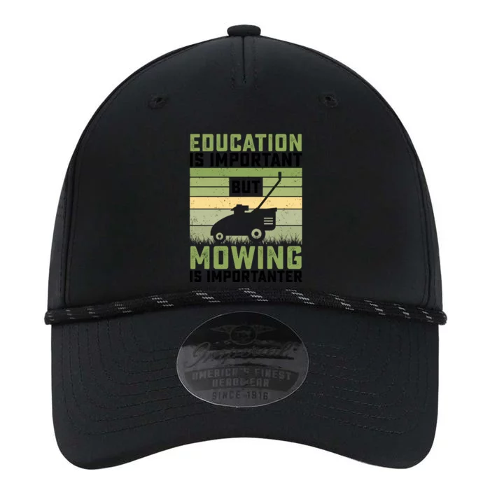 Education Is Important But Mowing Is Importanter Lawn Mowing Gift Performance The Dyno Cap