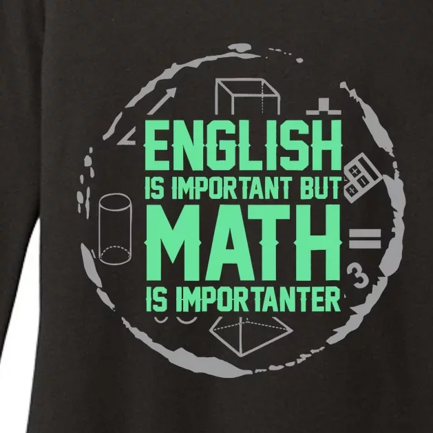 English Is Important But Math Is Importanter Math Lover Womens CVC Long Sleeve Shirt