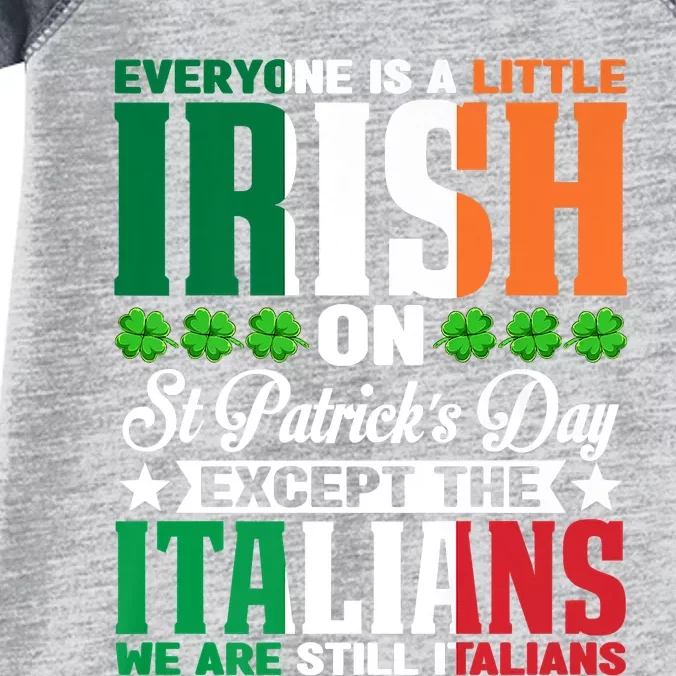 Everyone Is Irish On St. Patrick's Day Except The Italians Infant Baby Jersey Bodysuit