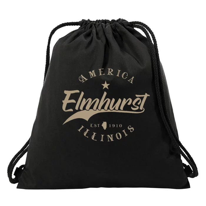 Elmhurst Il Illinois Drawstring Bag