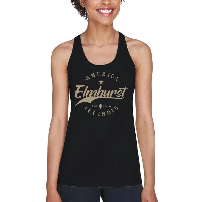 Elmhurst Il Illinois Women's Racerback Tank