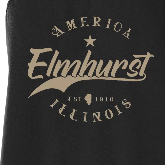 Elmhurst Il Illinois Women's Racerback Tank