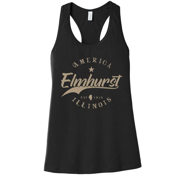 Elmhurst Il Illinois Women's Racerback Tank