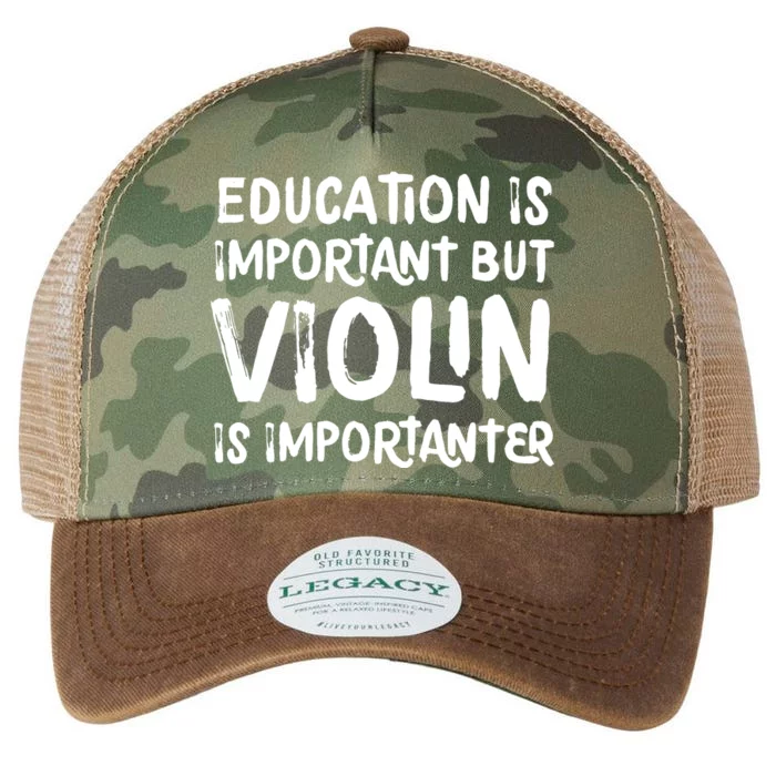 Education Is Important But Violin Is Importanter Musician Legacy Tie Dye Trucker Hat