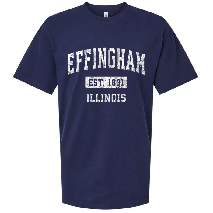 Effingham Illinois Il Vintage Sports Sueded Cloud Jersey T-Shirt