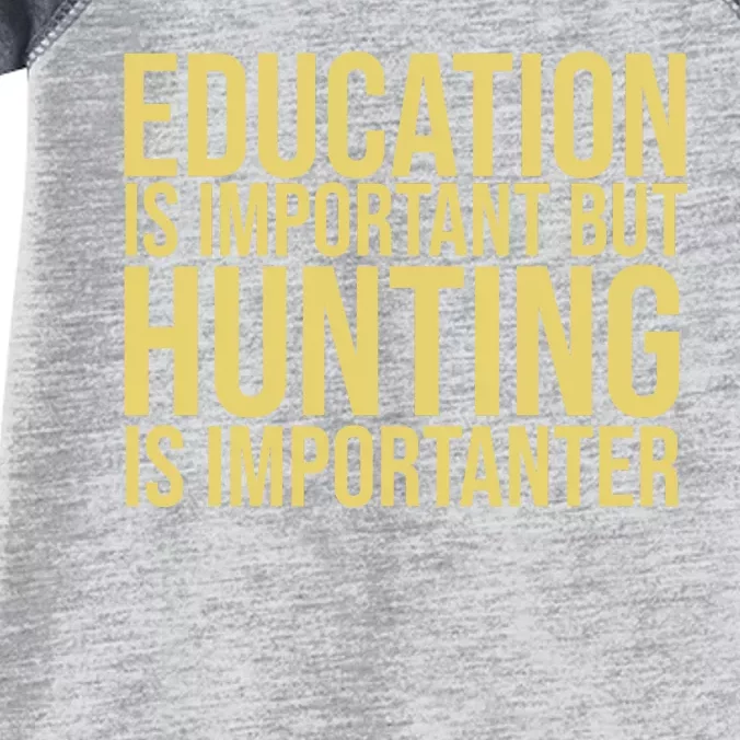 Education Is Important But Hunting Is Importanter Infant Baby Jersey Bodysuit