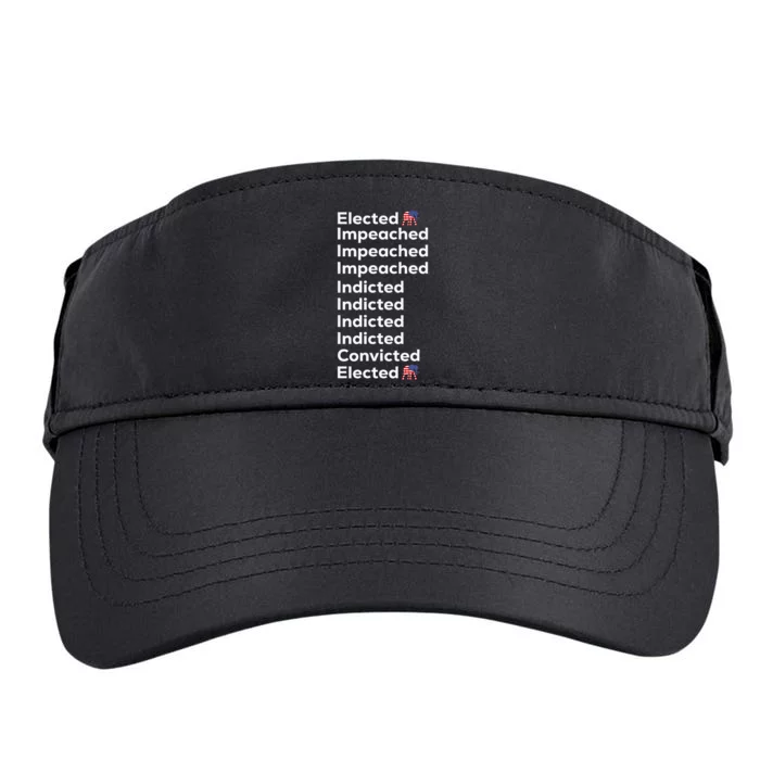 Elected Impeached Indicted Convicted Pro Trump Adult Drive Performance Visor