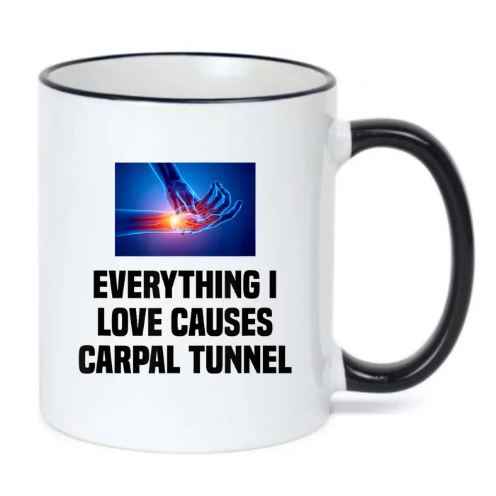 Everything I Love Causes Carpal Tunnel Black Color Changing Mug