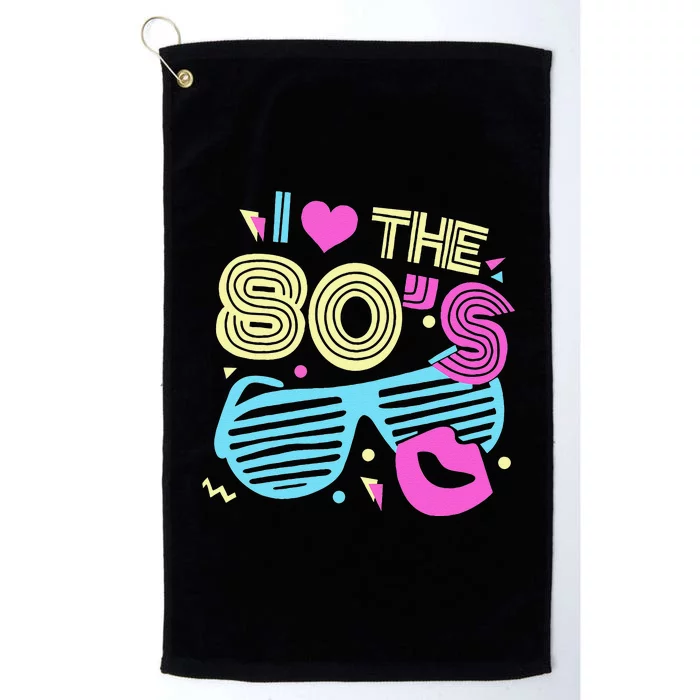 Eighties I Love The 80's 1980's Birthday Women Gift Platinum Collection Golf Towel