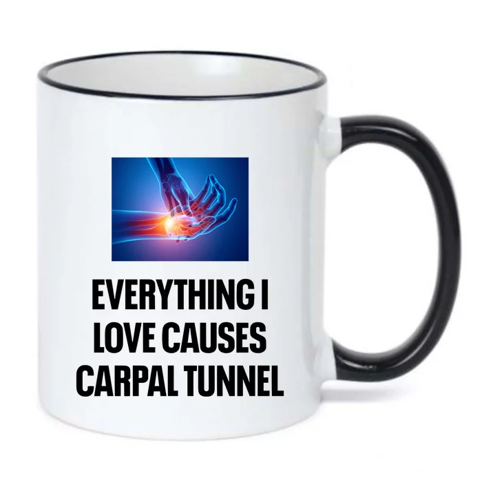 Everything I Love Causes Carpal Tunnel Black Color Changing Mug