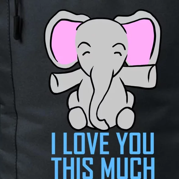 Elephant I Love You This Much Valentine's Day Cute Animal Gift Daily Commute Backpack