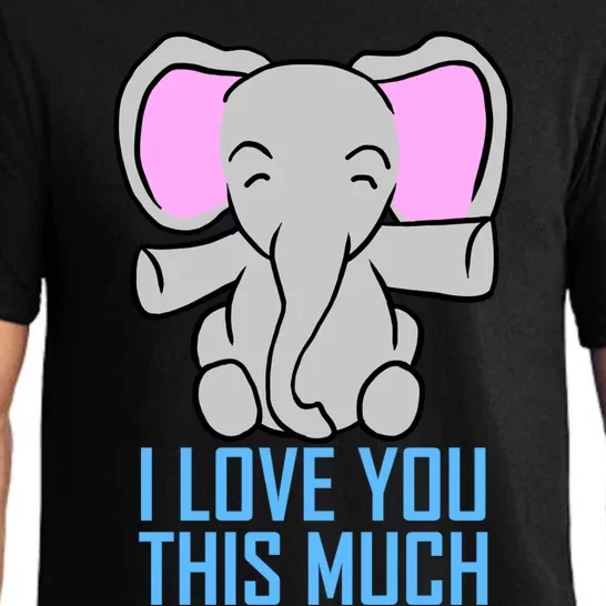 Elephant I Love You This Much Valentine's Day Cute Animal Gift Pajama Set