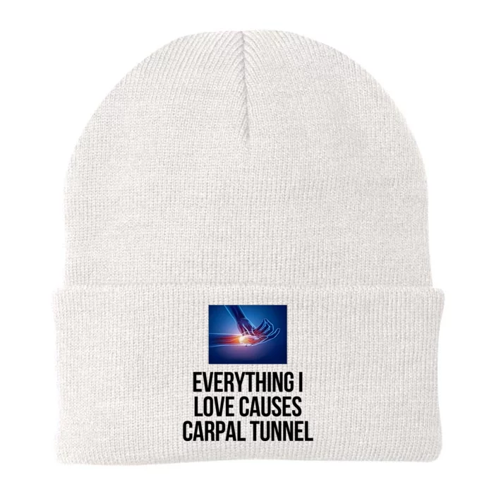 Everything I Love Causes Carpal Tunnel Knit Cap Winter Beanie