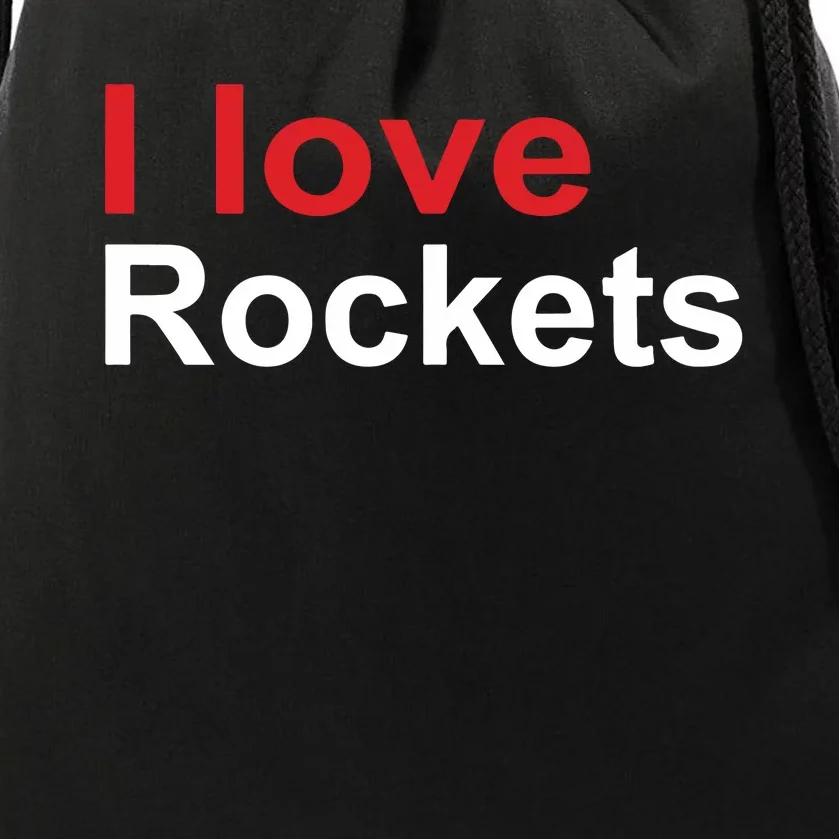 Elon I Love Rockets Drawstring Bag