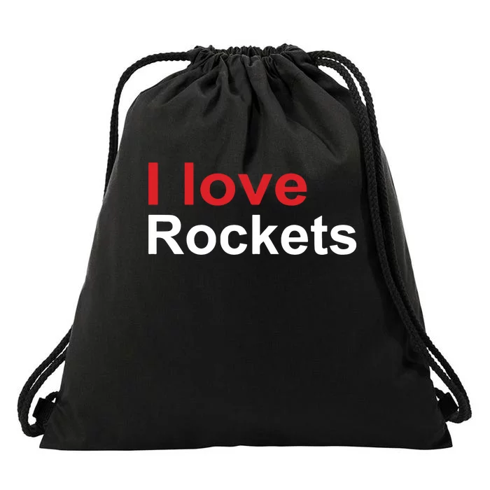 Elon I Love Rockets Drawstring Bag