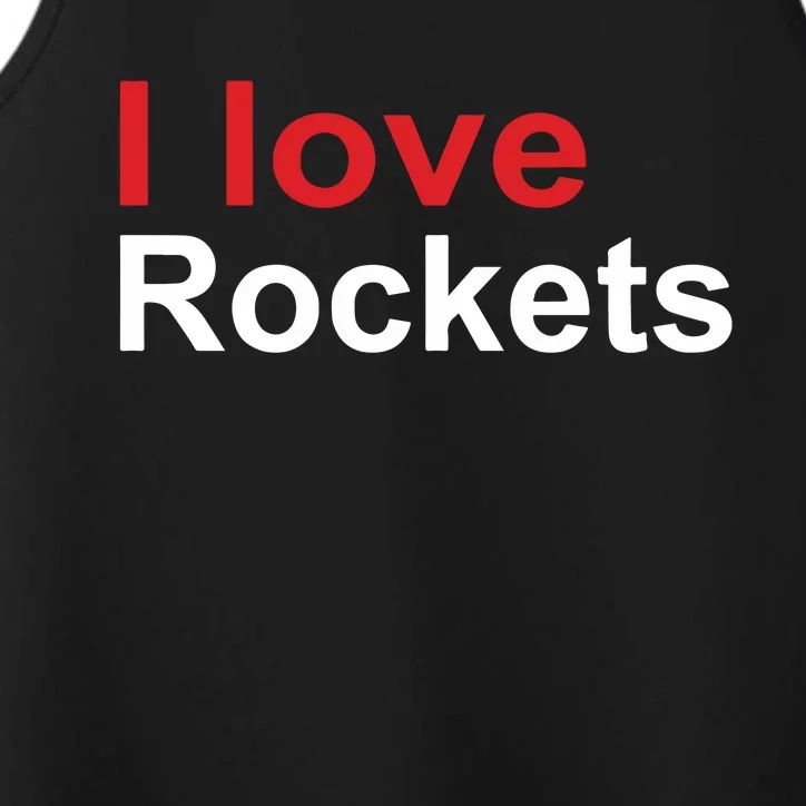 Elon I Love Rockets Performance Tank