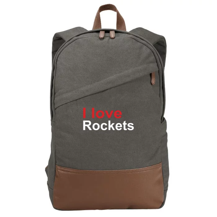 Elon I Love Rockets Cotton Canvas Backpack